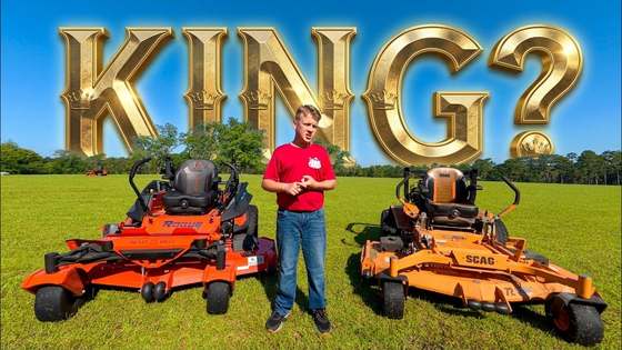 Comparing the Bad Boy Rogue and Scag Turf Tiger zero-turns on a big field