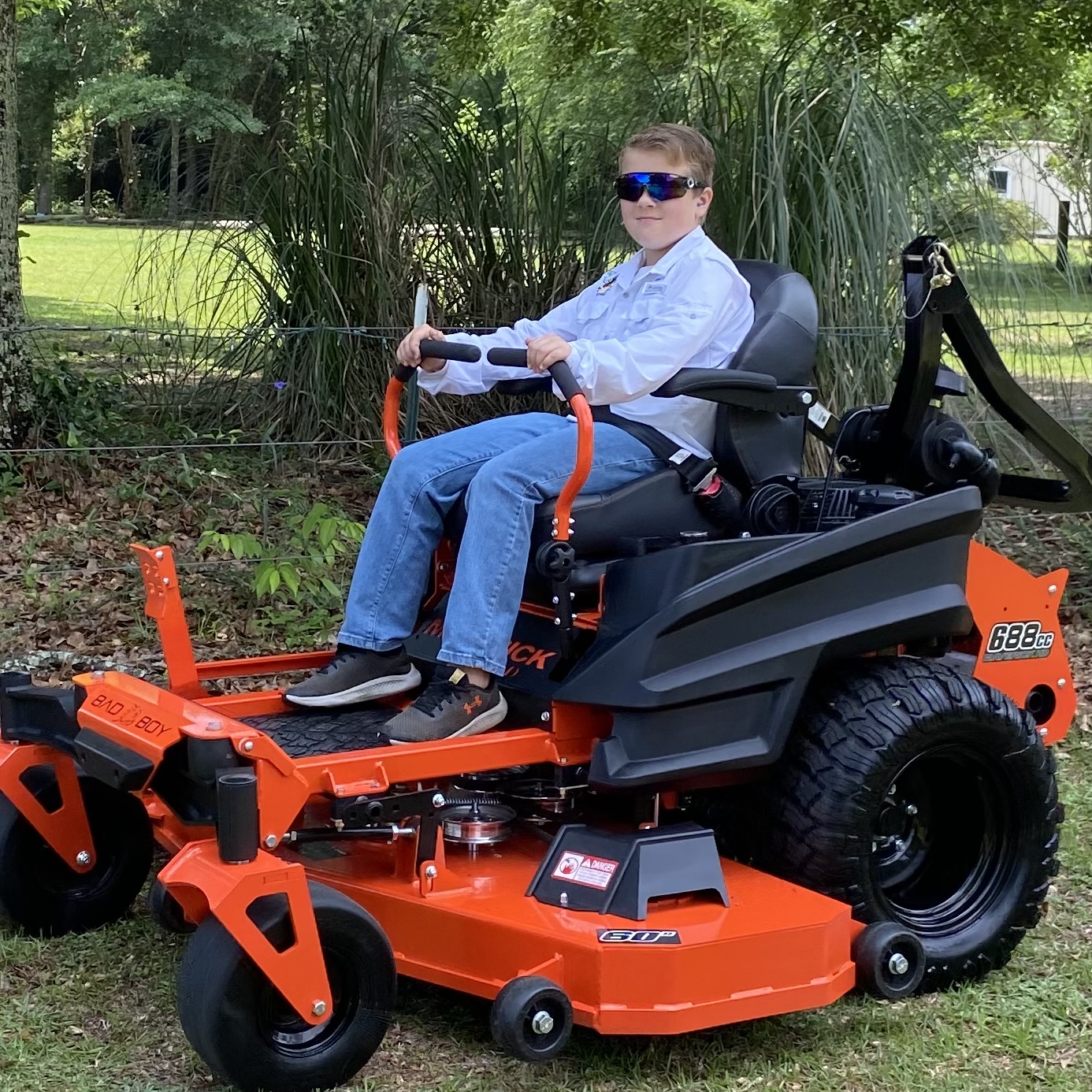 John on Mower